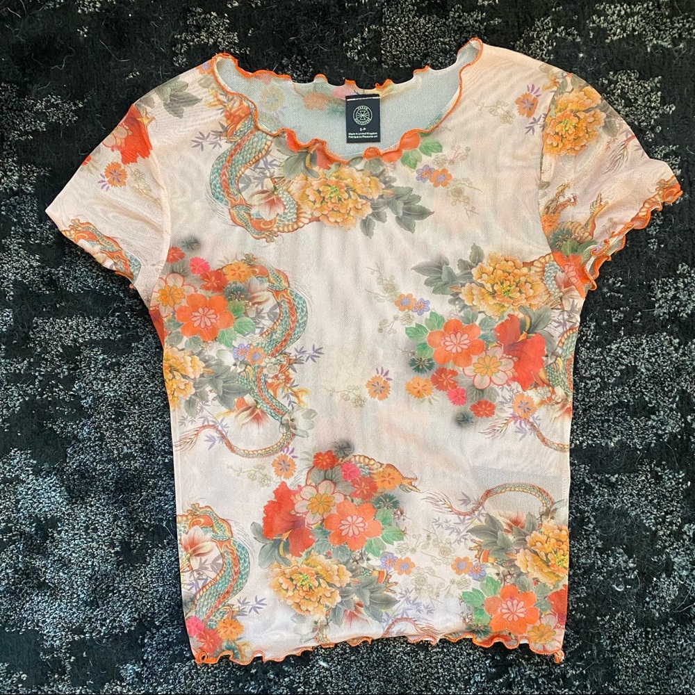 urban outfitters mesh crop top